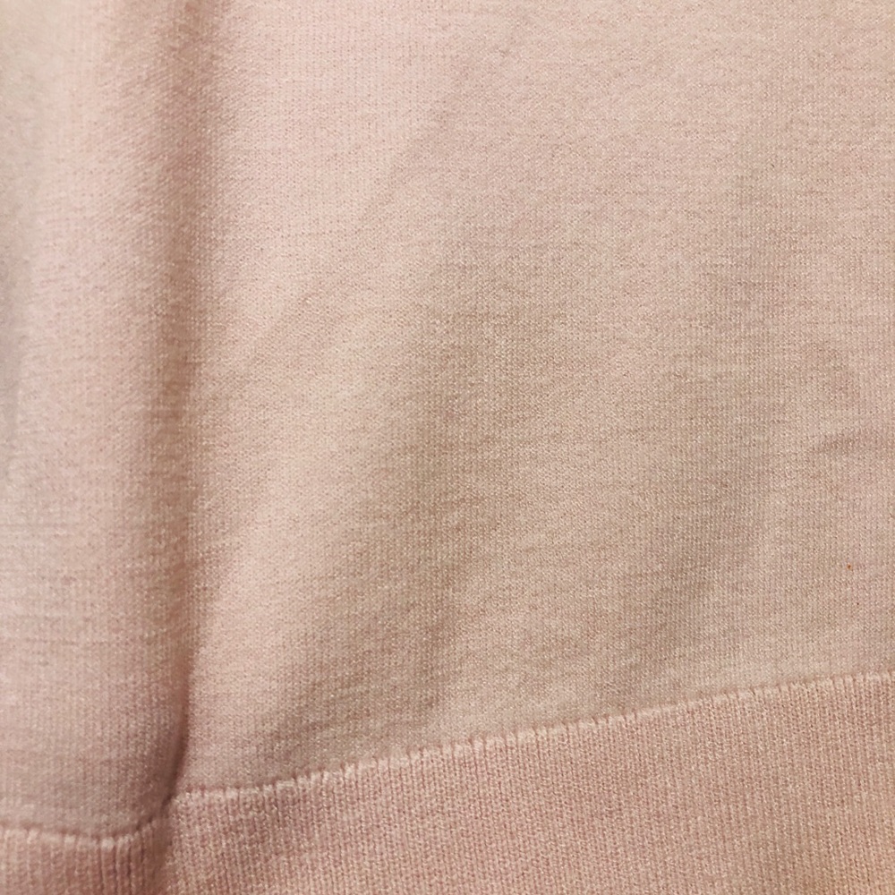 Talbots Pale Pink Ruffle-Trim Long Sleeve Knit Top size M - Picture 4 of 7